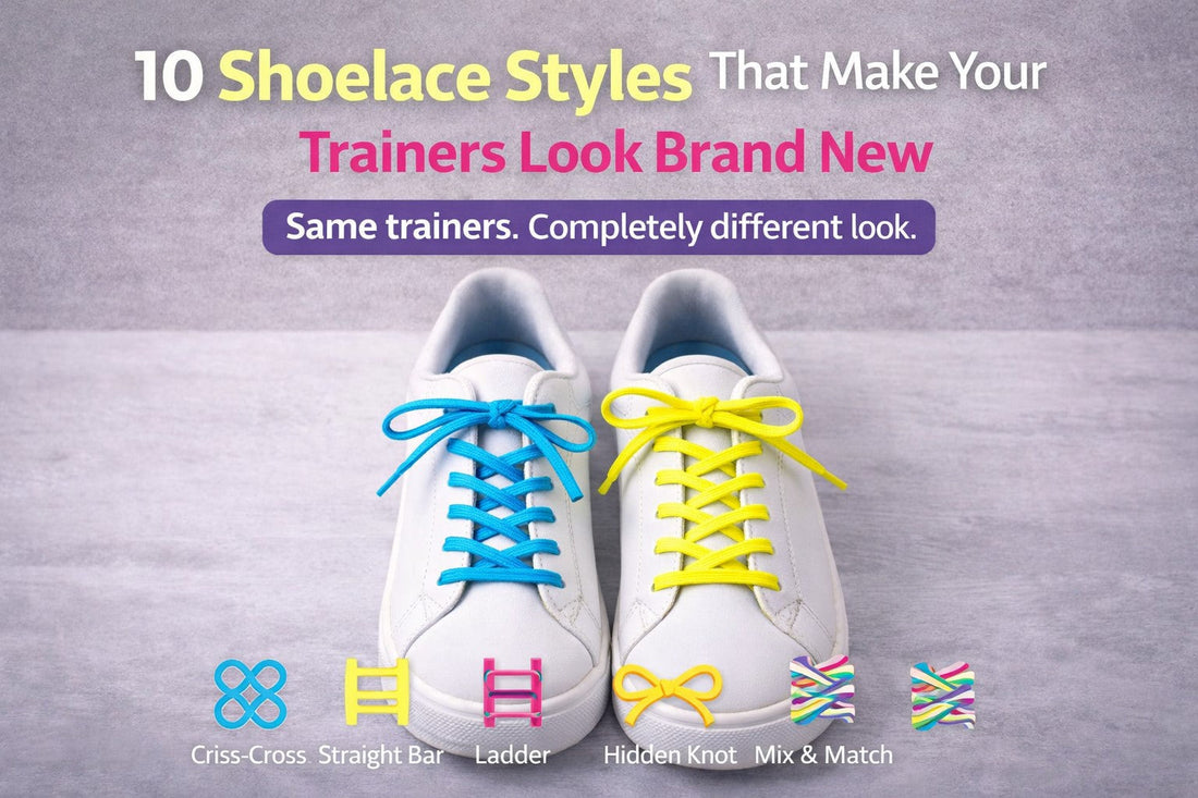 shoelace styles for trainers colourful laces UK