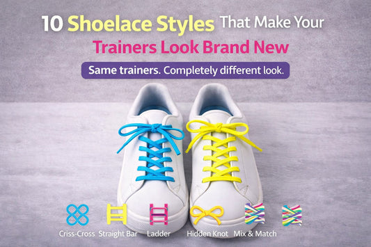 shoelace styles for trainers colourful laces UK