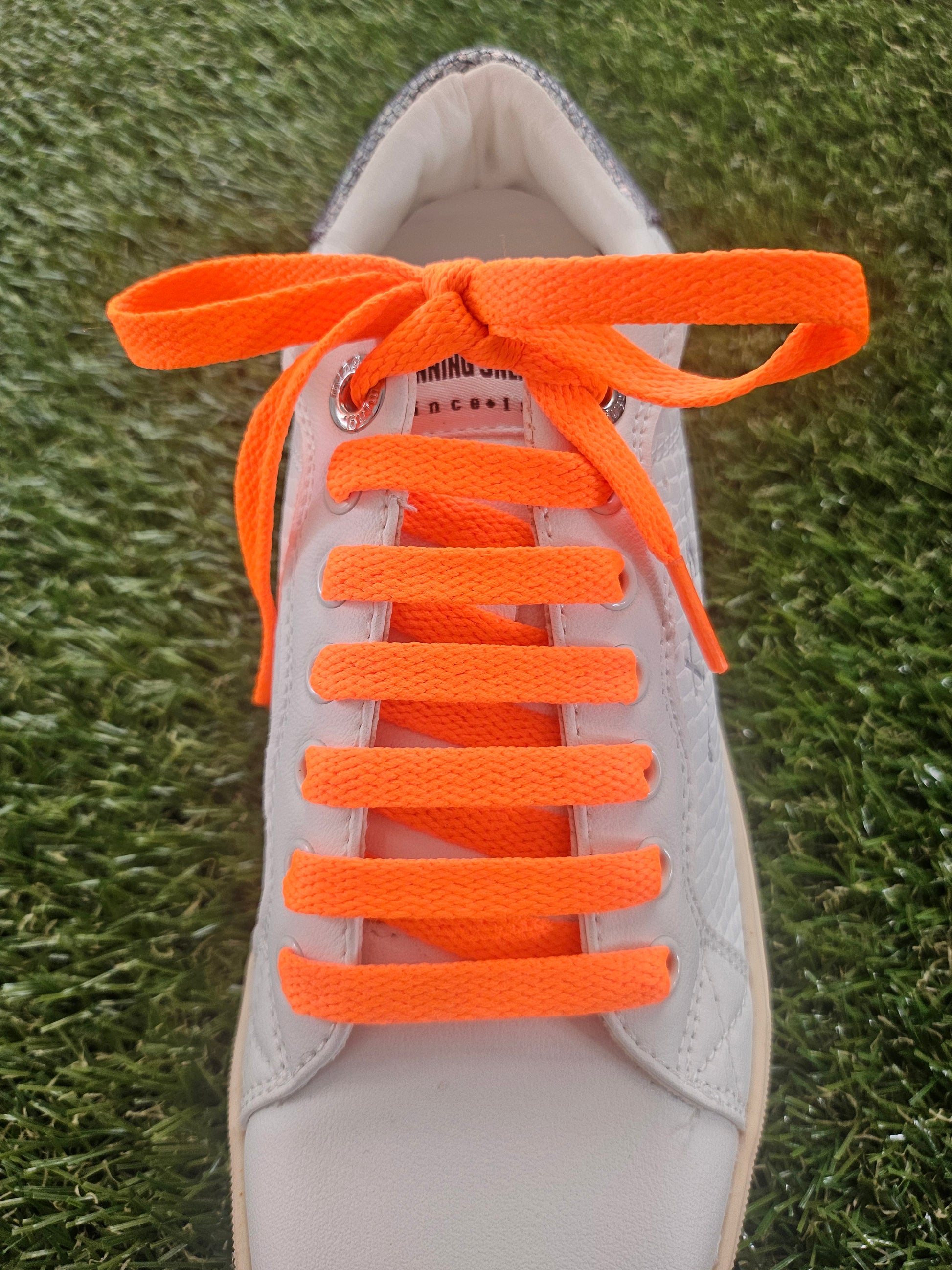 Bright neon orange shoe laces – replacement coloured laces UK