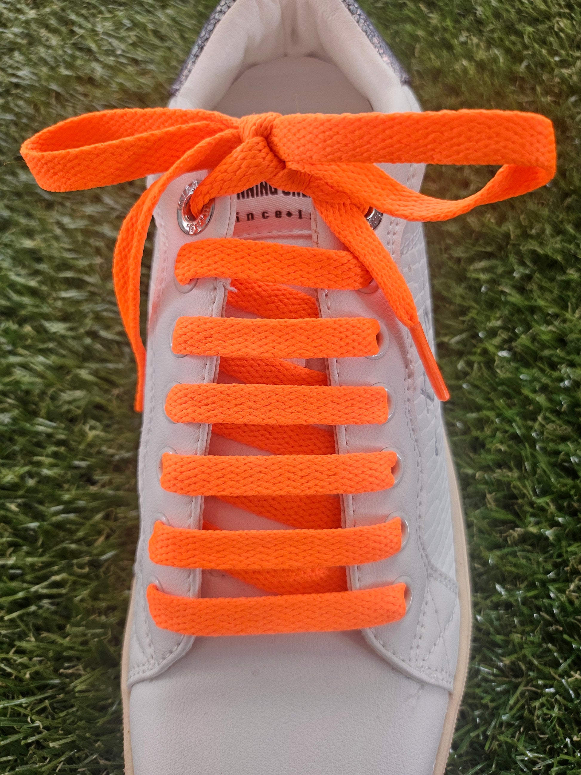 Bright neon orange shoelaces from Love Your Laces – bold trainer laces