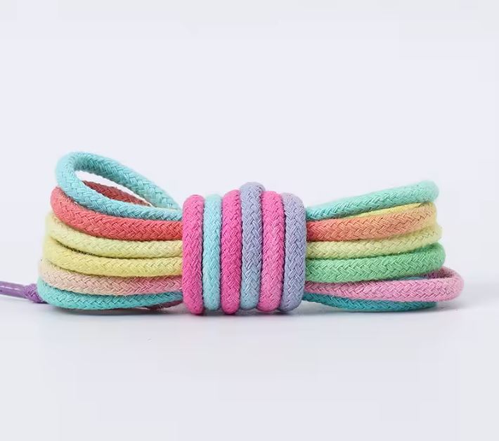 Candy Pastel Gradient Round Cotton Shoelaces