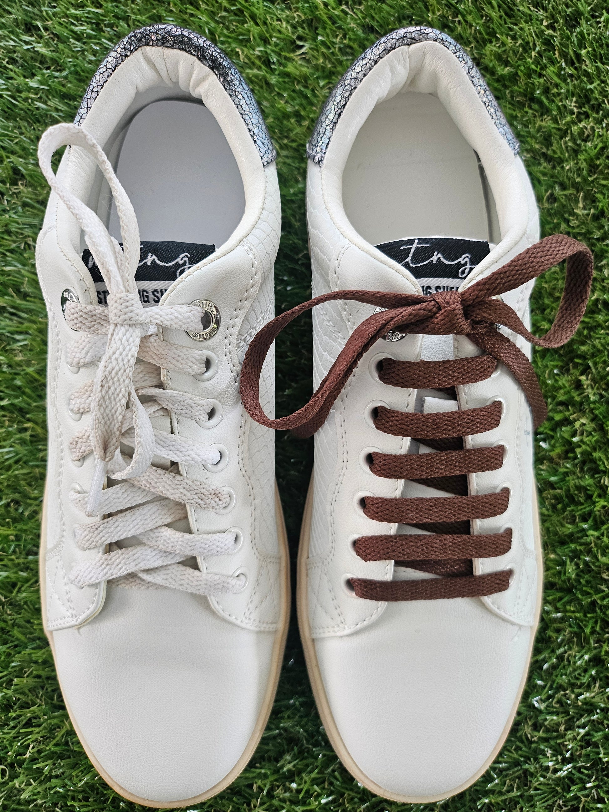 Flat chocolate brown shoelaces – quality replacement laces UK