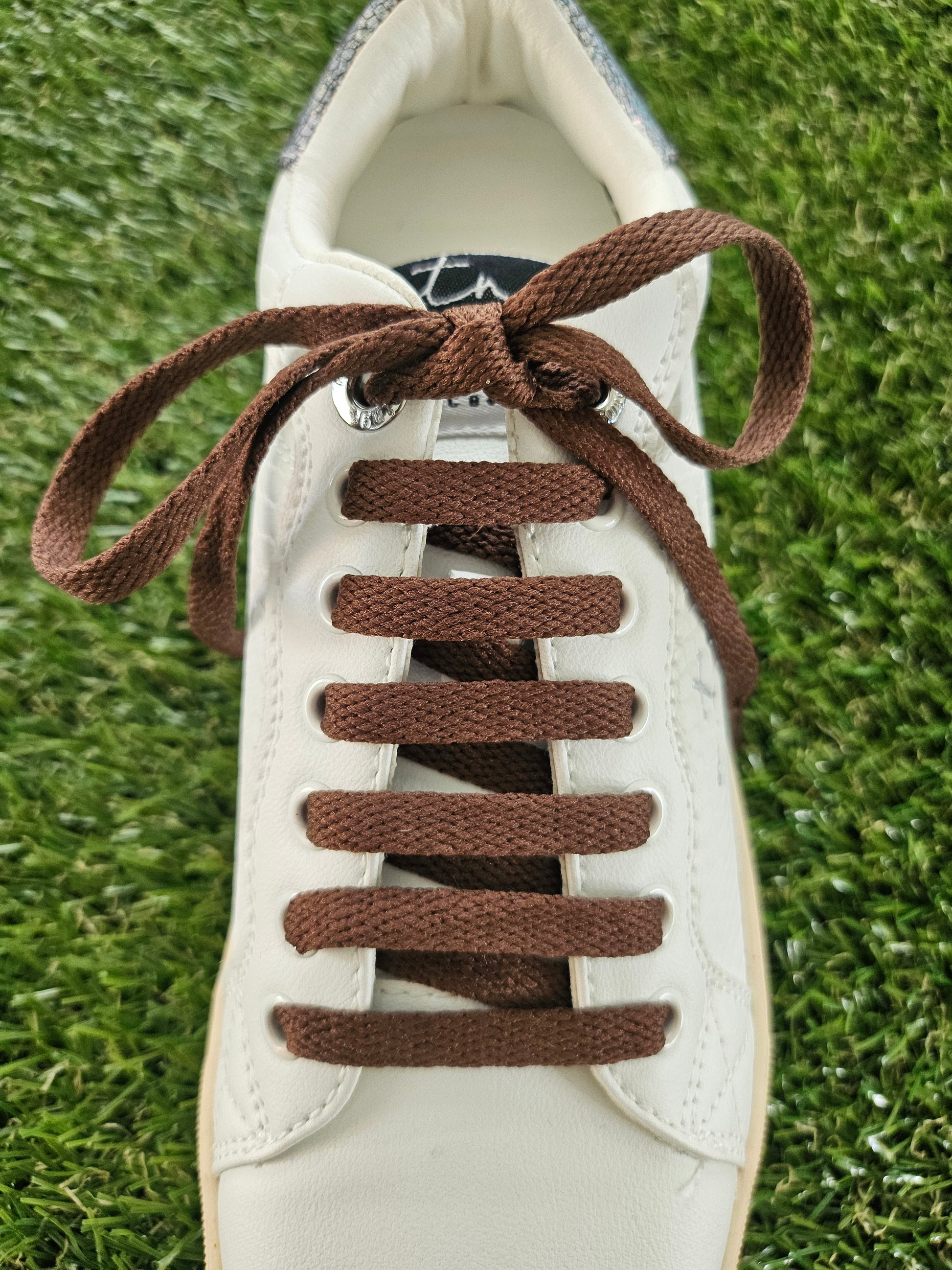 Chocolate brown shoelaces from Love Your Laces – flat laces for trainers