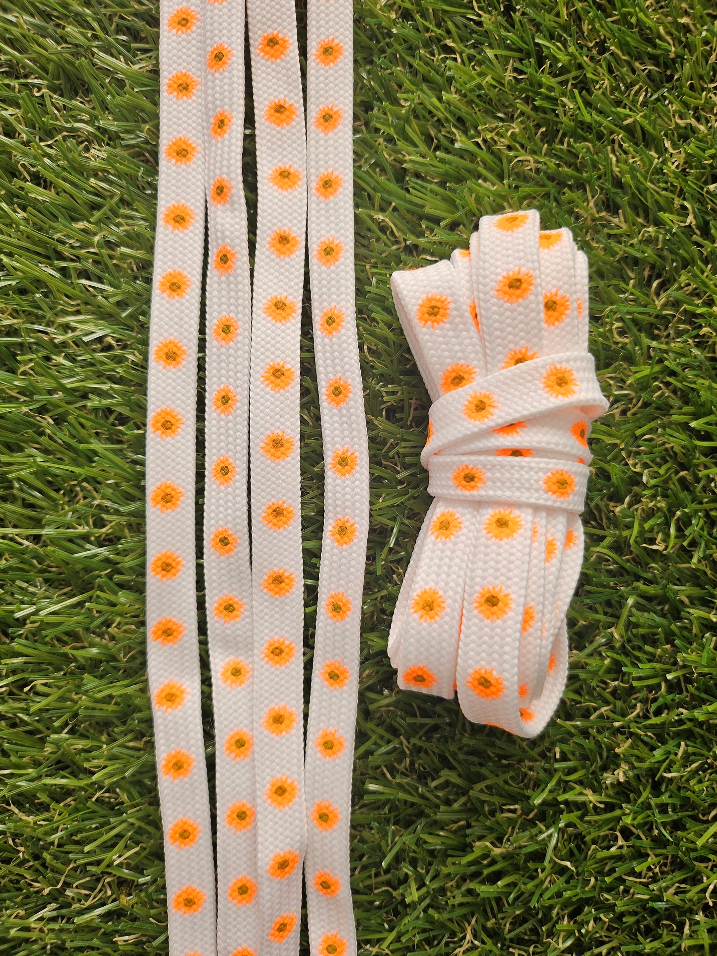 Orange Daisy Shoelaces