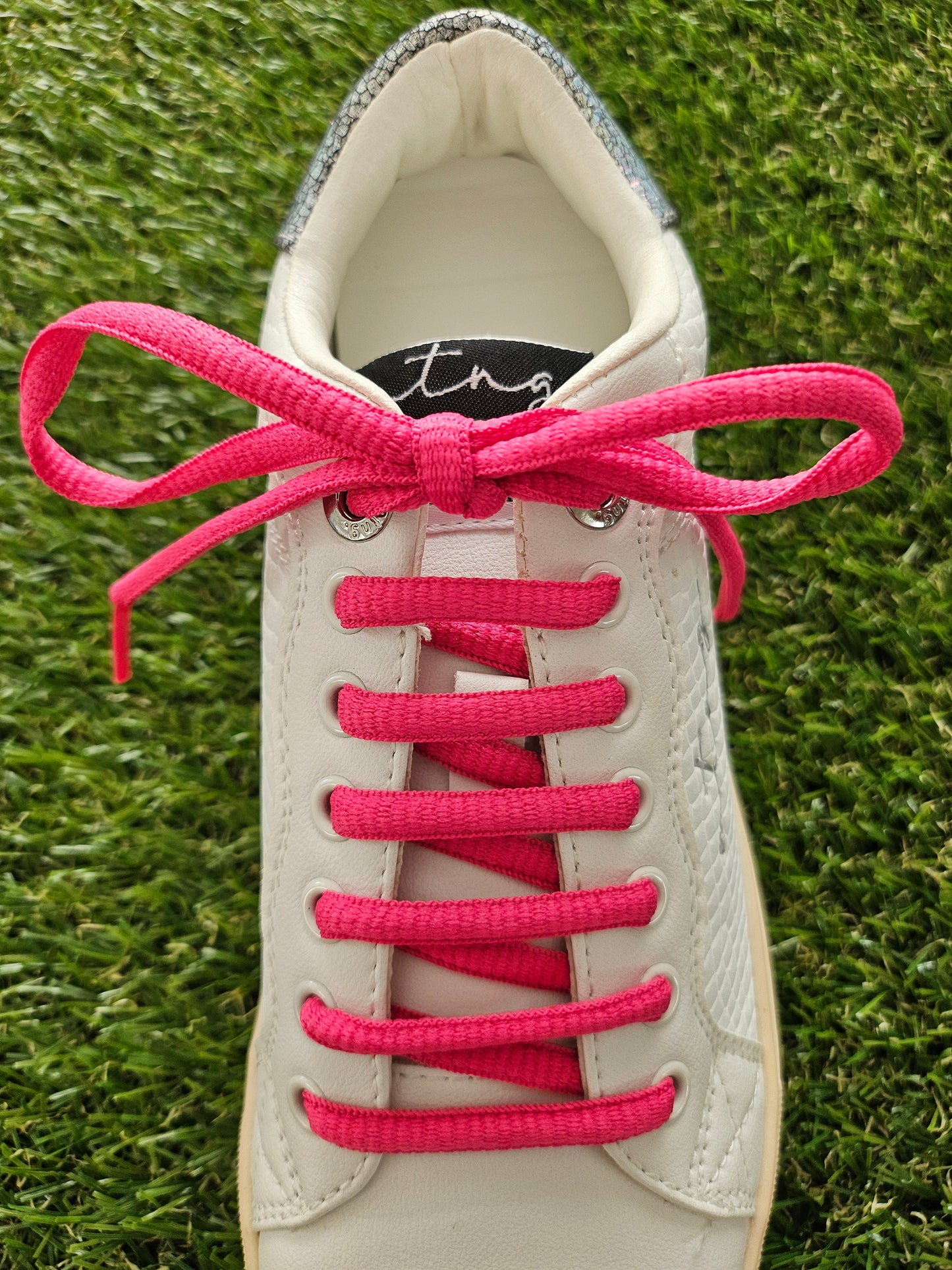close up of pink laces