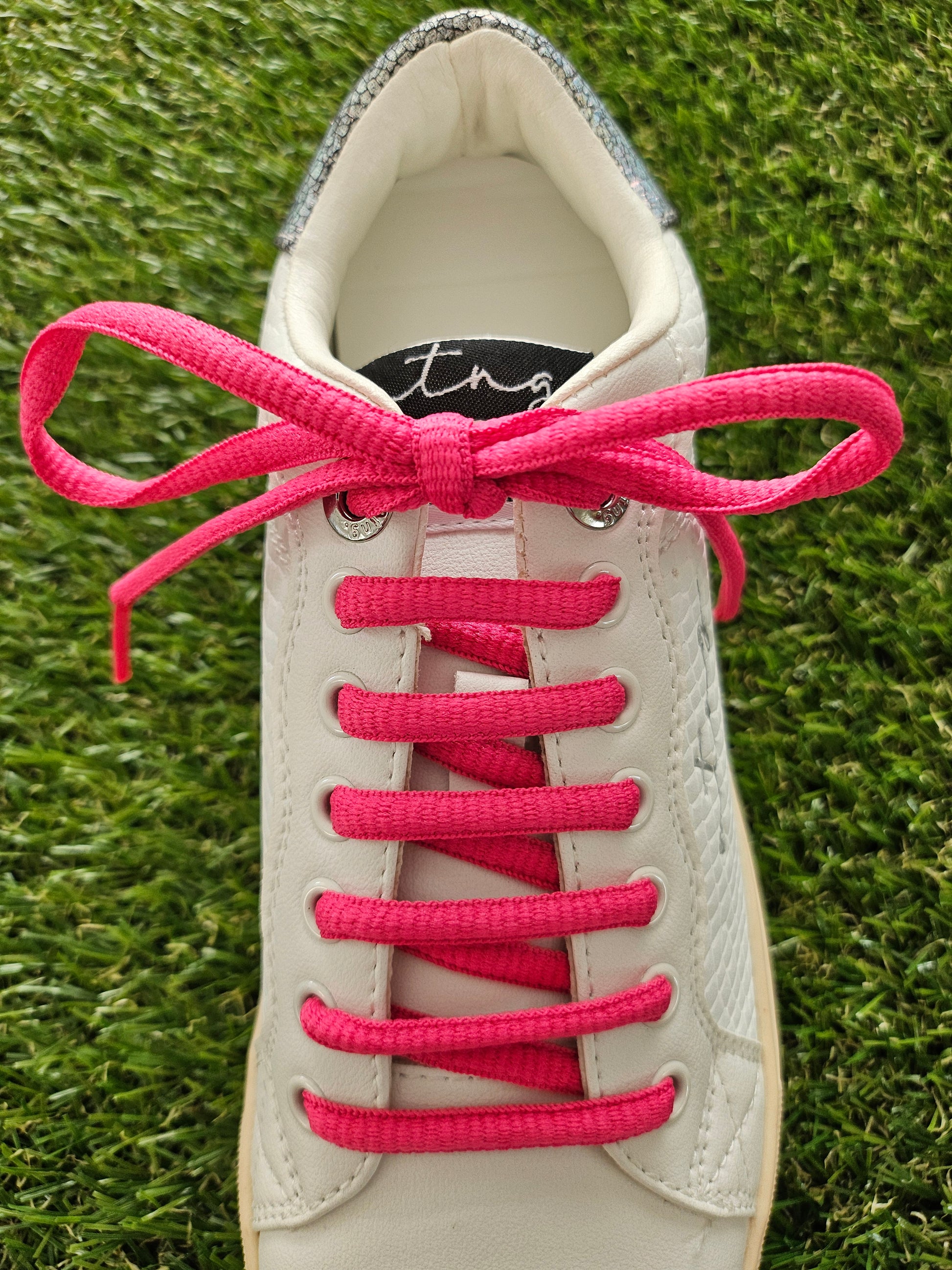 close up of pink laces